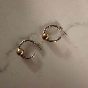 Eden Hand Arts gold screwball earrings